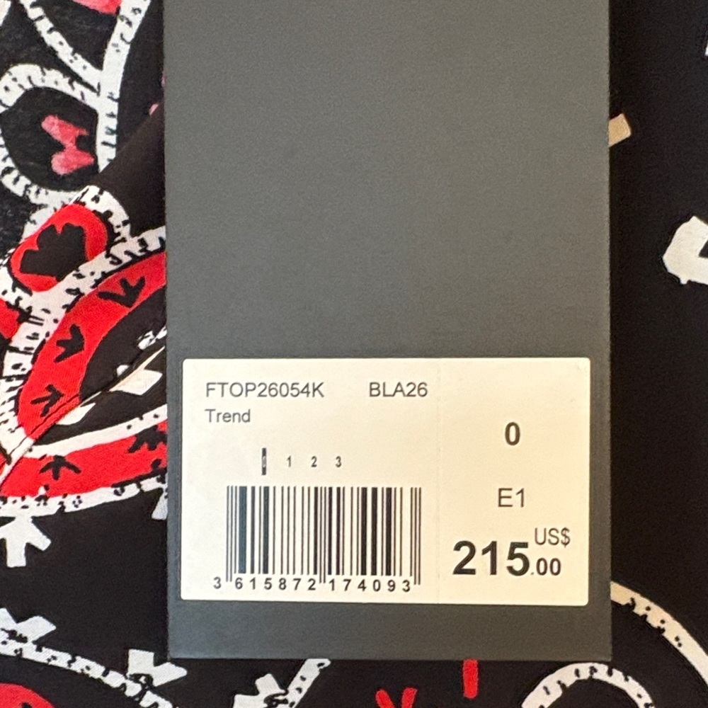 The Kooples Black and Red Paisley Blouse - Picture 2 of 10
